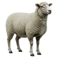 A Fluffy Sheep Standing Serene and Calm png