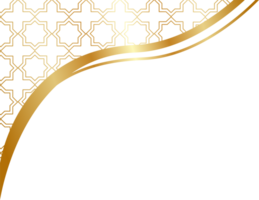 Golden corner with Islamic pattern png