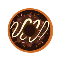 Delicious chocolate donut png