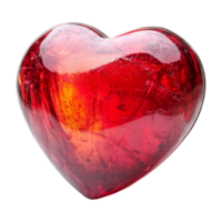 Shiny Red Heart Shape Decorative Element for Design Projects png