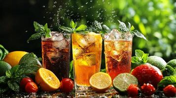 Refreshing Iced Tea with Citrus and Mint. A Summer Delight photo