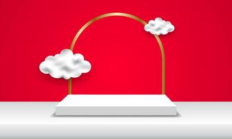 Product podium display 3D product background. Stage for products. vector