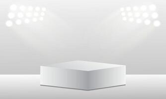 Simple 3D podium on background, Minimalist style, Product display, Mockup presentation. vector