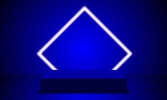 3D product podium background. Abstract geometric composition in minimalist design. 3D studio product showcase stage base, Fashion show stage mockup scene vector