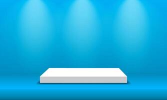 Podium display product background 3d. rendering of 3d background with podium. Stand to showcase products on 3d podium. vector