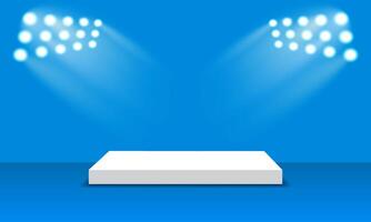 3D product podium background. Abstract composition in minimalist design. Studio showroom product base. vector