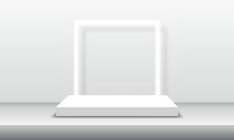 3d background product showing podium scene with geometric platform. vector