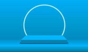 3d podium minimal scene with geometric products. Scene to show products. 3d podium product rendering background vector