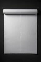 Paper Roll Hanging on Dark Wall Offers Blank Canvas for Ideas photo