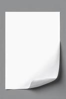 Blank White Paper Sheet photo