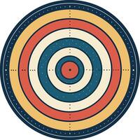 An illustration of a target in a circle vector