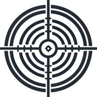 A crosshair target with a cross in the center vector