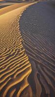 Sand Dune Ripples and Patterns at Golden Hour in Desert Landscape photo