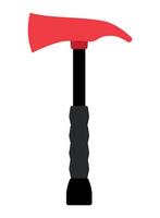 Firefighter ax, working tool. Icon, logo. Isolated flat illustration. vector