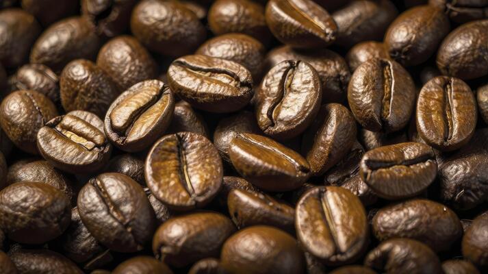 Roasted Coffee Beans Close Up Texture for Coffee Production and Business