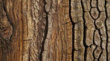 Detailed Close Up of Tree Bark Texture with Brown and Natural Colors photo