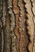 Close-up on Tree Bark Texture with Natural Weathering Patterns photo