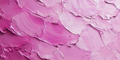 Pink Oil Painting Texture Abstract Art Background Brushstrokes and Color Palette photo