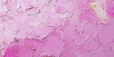 Pink Oil Paint Texture Close Up with Brush Strokes and Various Shades photo
