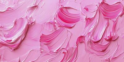 Pink Brushstroke Texture Background of Paint, Abstract Strokes in Light and Dark Tones photo