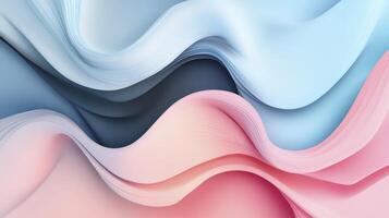 Abstract Soft Wavy Shapes in Pastel Colors Creating a Modern Graphic Design photo
