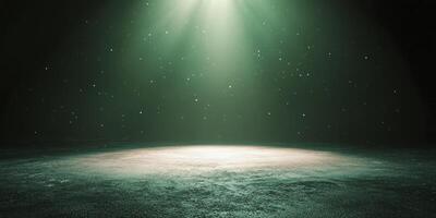Empty Stage with Spotlight and Dust Particles for Product Promotion photo