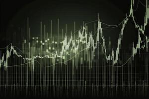 Analyzing Stock Market Trends with Abstract Financial Chart Illustration photo