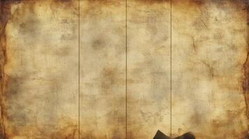 Old Vintage Paper Texture Background with Fold Marks and Stained Edges photo