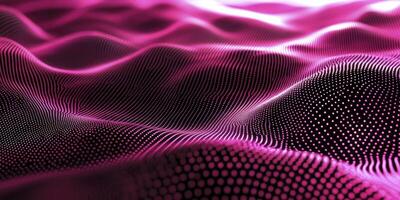 Abstract Pink Wave Pattern Dotted Surface Glowing Modern Background photo