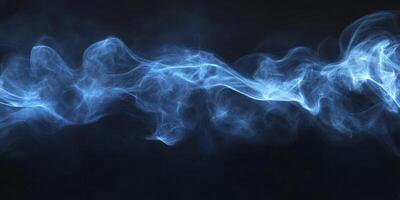 Abstract Blue Smoke Design Element on Dark Background for Digital Art photo