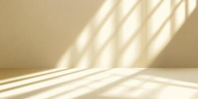 Window Shadow Casting on Wall Creates an Interior Minimalist Background photo