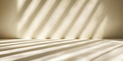 Sunlight Streaming Into Empty Room Creating Shadows for Interior Design photo