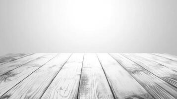 White Wooden Planks Against a Neutral Background for Product Display photo