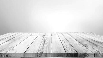Presenting Empty Wooden Table for Product Display with Soft Background photo