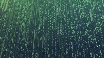 Green Abstract Graphic Pattern with Vertical Lines on Dark Background photo
