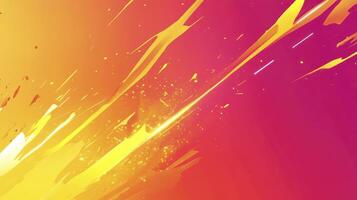 Abstract Background with Splashes and Dynamic Lines in Yellow Orange and Red photo