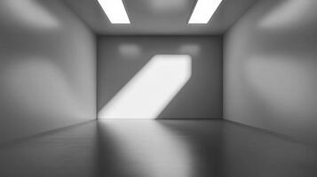 Empty Minimalist Room with Light and Shadow for Creative Concepts photo