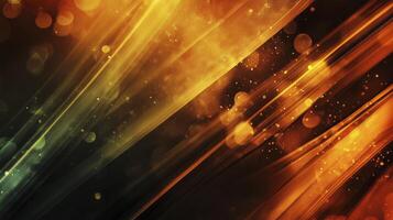 Abstract Orange and Yellow Light Streaks with Bokeh Background Art photo