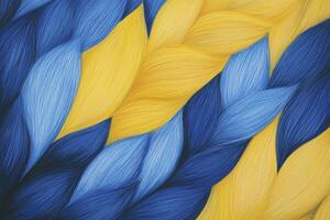 Braided Yellow and Blue Pattern Texture Background for Design Projects photo