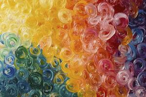 Vibrant Swirls of Colorful Paint a Playful Abstract Texture photo