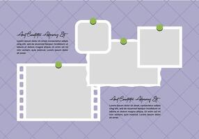 design picture or photos frame collage and digital photo wall vector