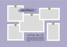 Picture photos frame collage collection template design vector