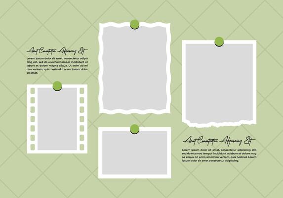 Picture or photos collage and digital photo wall template design