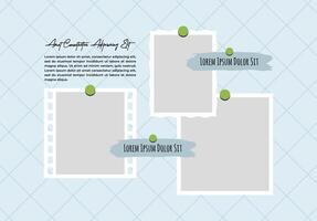 Design moodboard Picture photo frames set text space vector
