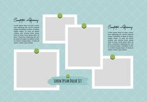 Design Picture collage frames set collection vector
