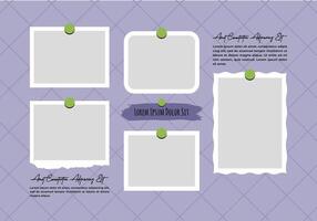 Picture photos frame collage and digital photo design template vector