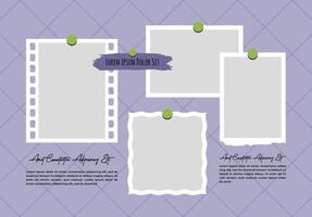 Design template Picture grid digital photo wall template vector