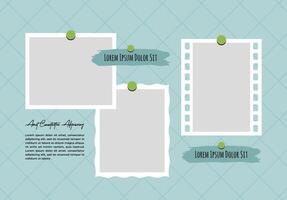Design frame Picture Collage photo template design vector