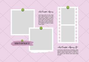 Picture Design Photos frame collage, page grid layout abstract photo frames and digital photo wall vector