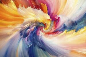 Abstract Swirl of Vibrant Colors Creates a Dynamic and Artistic Composition photo